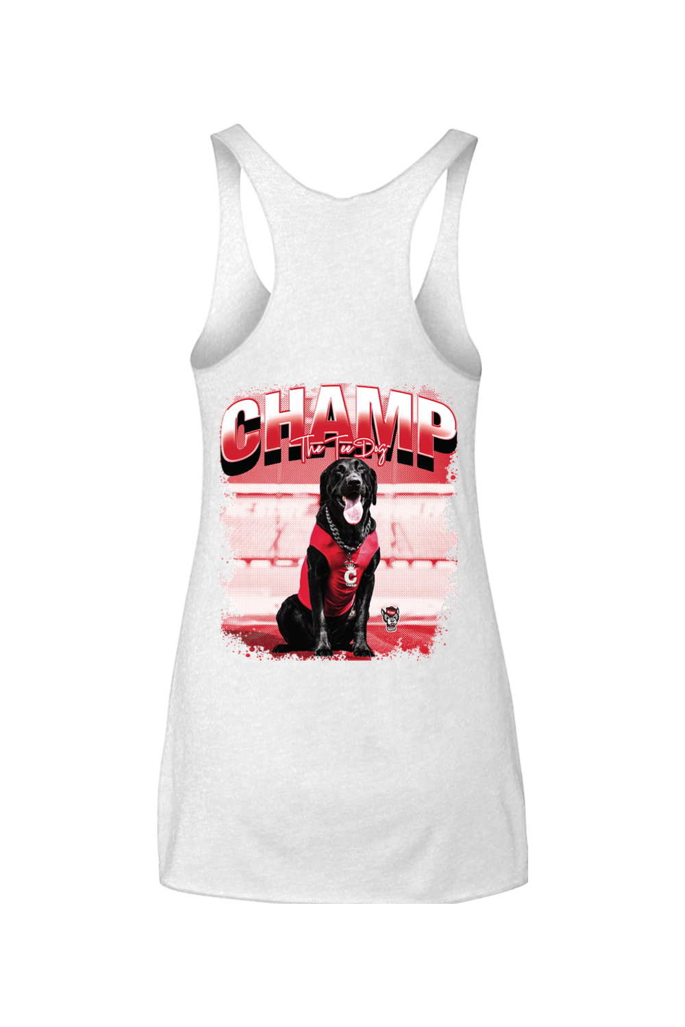 NC State : Champ on the Stadium Next Level - Women's Triblend Racerback Tank