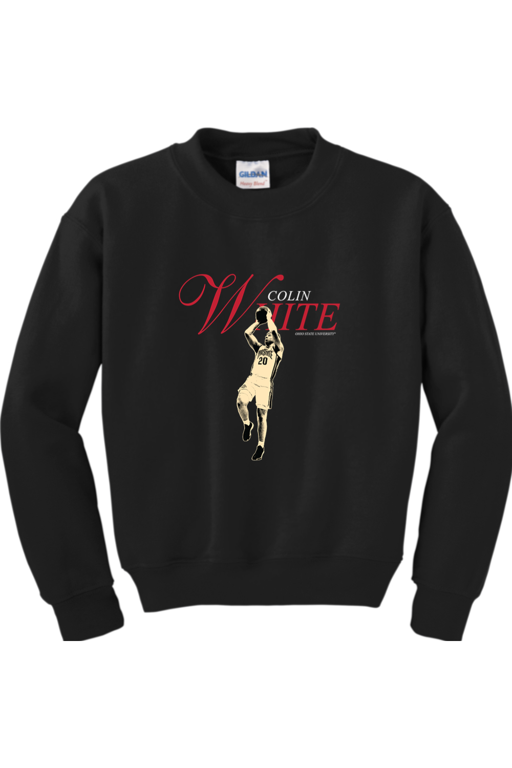 Ohio State - NCAA Men's Basketball : Colin White - Legacy Youth Crewneck Sweatshirt