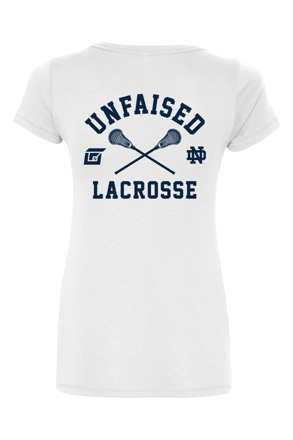 Unfaised Women's White T-Shirt Sports Shersey - Lacrosse