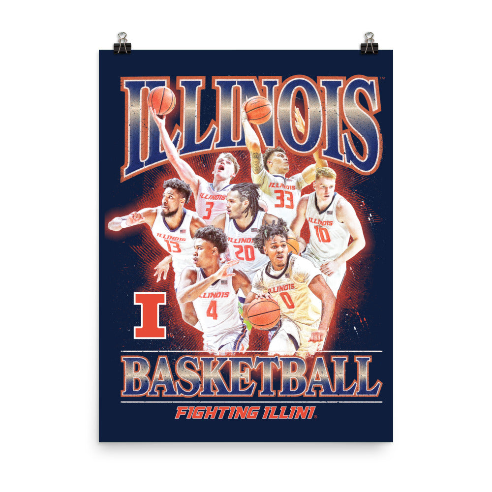 Illinois - NCAA Men's Basketball : Official 2023 - 2024 Post Season Poster