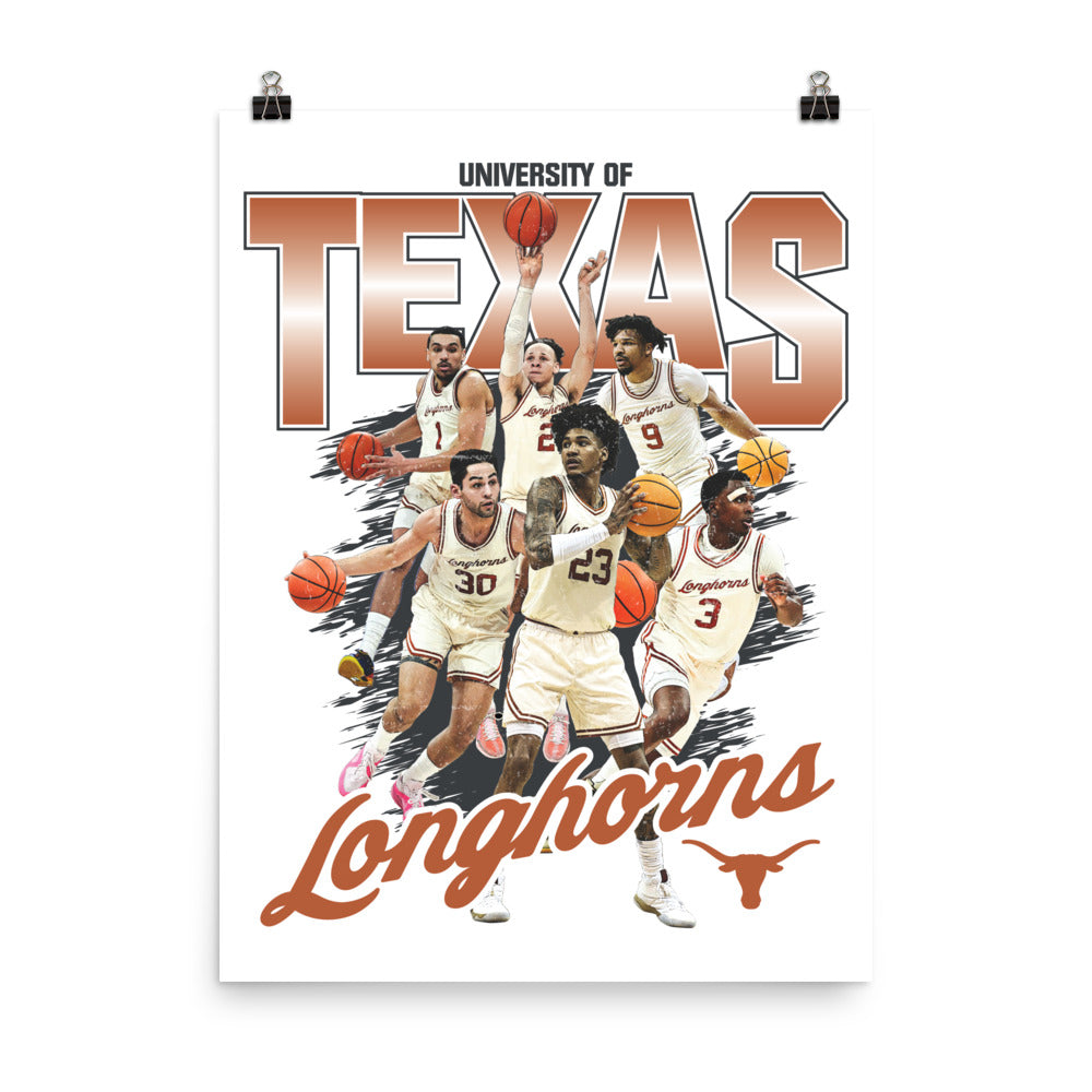Texas - NCAA Men's Basketball : Official 2023 - 2024 Post Season Poster