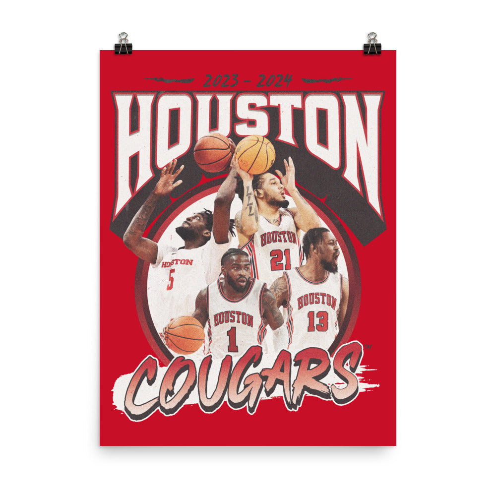 Houston - NCAA Men's Basketball : Official 2023 - 2024 Post Season Poster