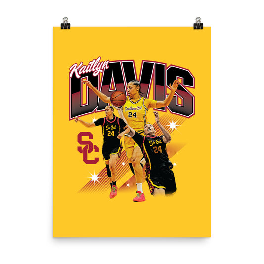 USC - NCAA Women's Basketball : Kaitlyn Davis 2023 - 2024 Post Season Poster