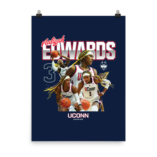UConn - NCAA Women's Basketball : Aaliyah Edwards 2023 - 2024 Post Season Poster