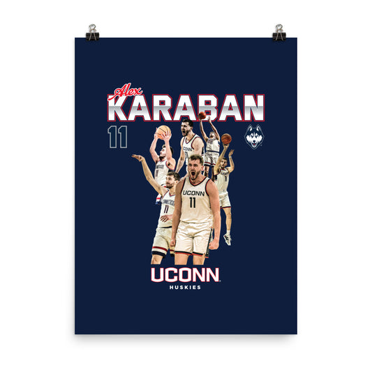 UConn - NCAA Men's Basketball : Alex Karaban 2023 - 2024 Post Season Poster