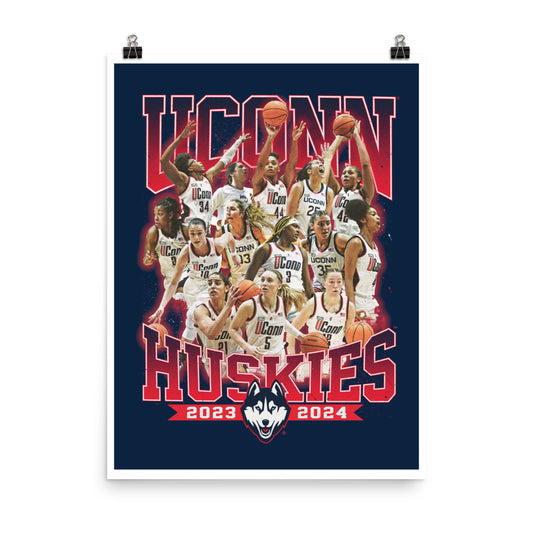 UConn - NCAA Women's Basketball : Official 2023 - 2024 Post Season Poster