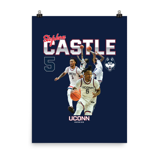 UConn - NCAA Men's Basketball : Stephon Castle - Official 2023 - 2024 Post Season Poster