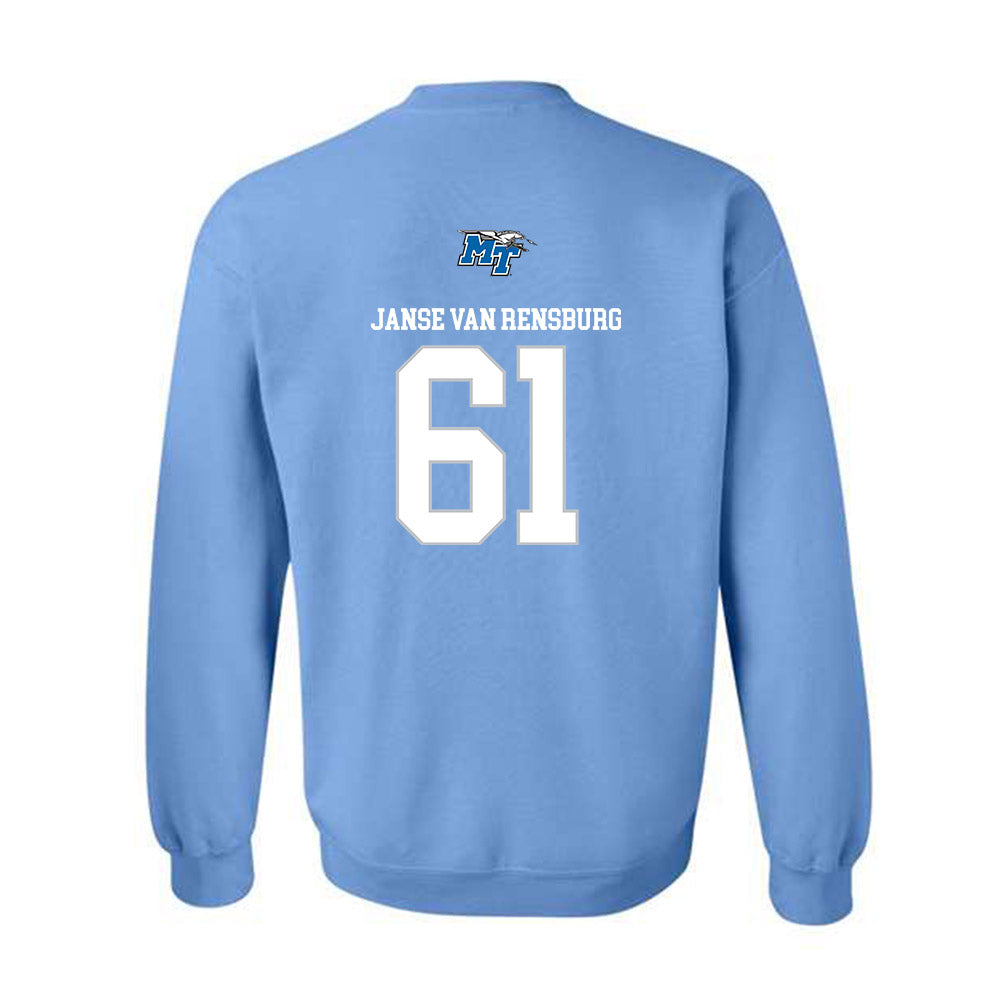 MTSU - NCAA Football : Otto Janse Van Rensburg - Replica Shersey Crewneck Sweatshirt-1