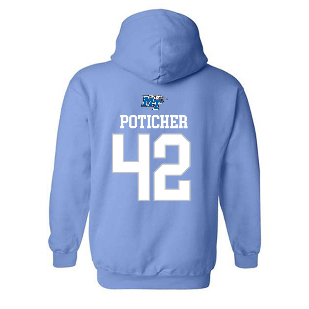 MTSU - NCAA Football : Evan Poticher - Hooded Sweatshirt