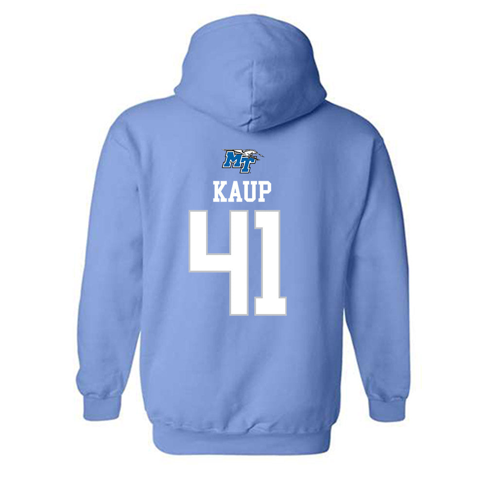 MTSU - NCAA Football : Christopher Kaup - Replica Shersey Hooded Sweatshirt-1