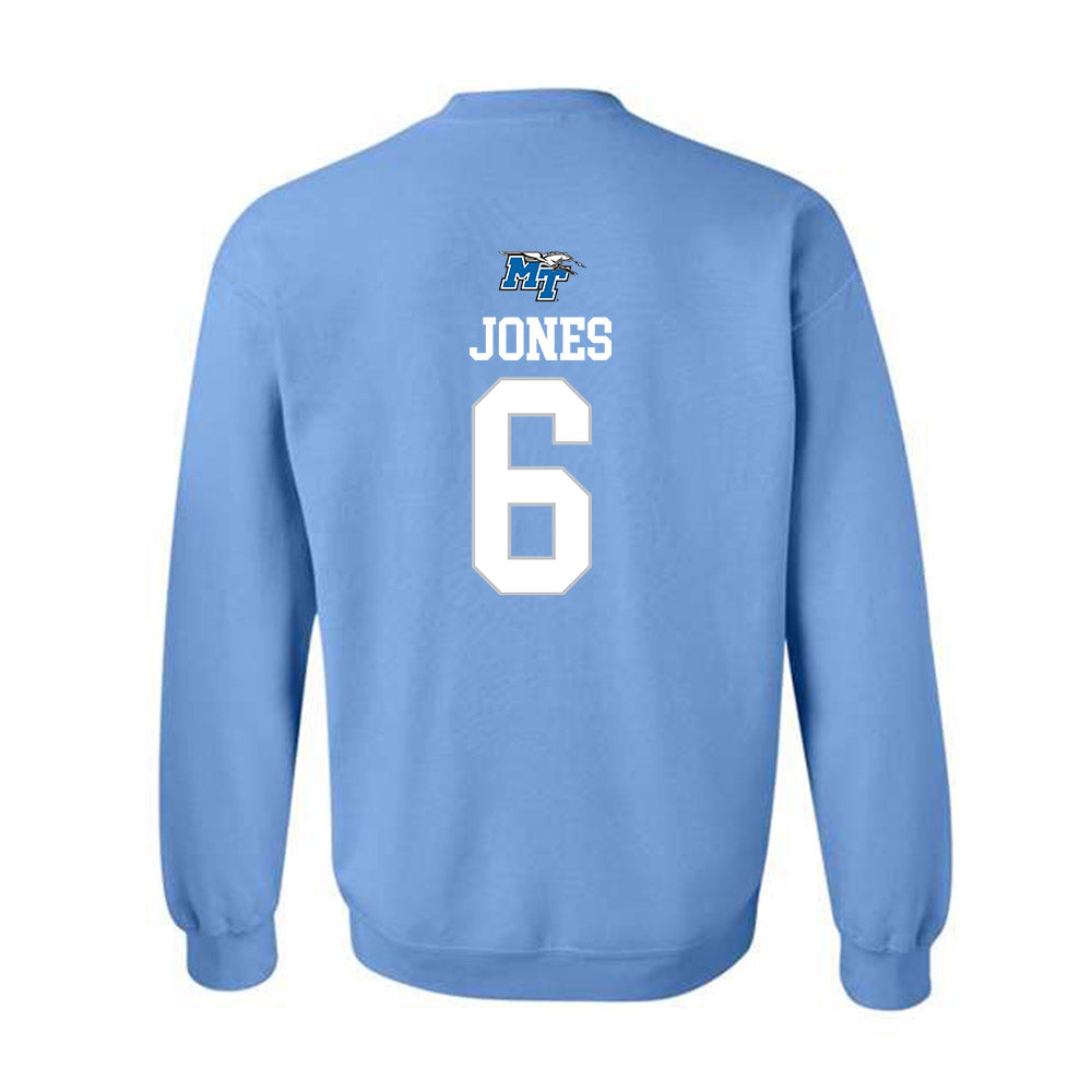 MTSU - NCAA Football : Antoine Jones - Replica Shersey Crewneck Sweatshirt-1