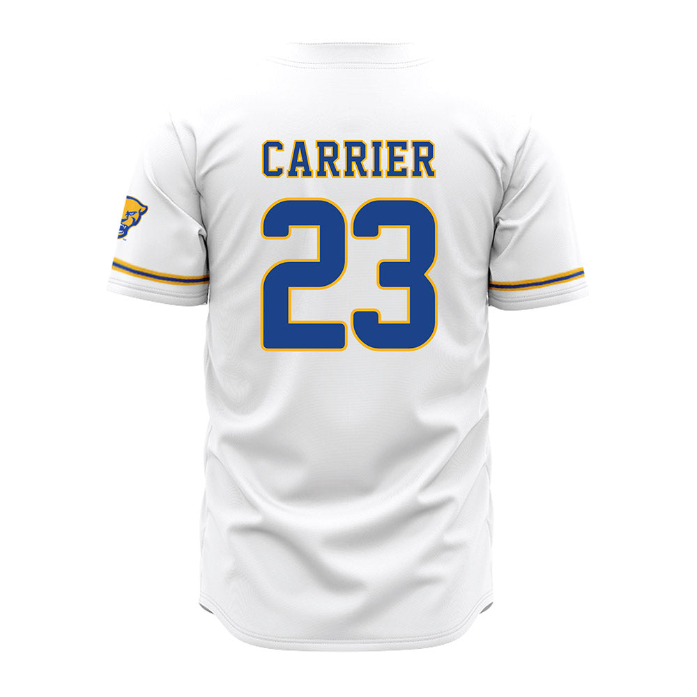 Pittsburgh - NCAA Baseball : Lorenzo Carrier - White Jersey-1