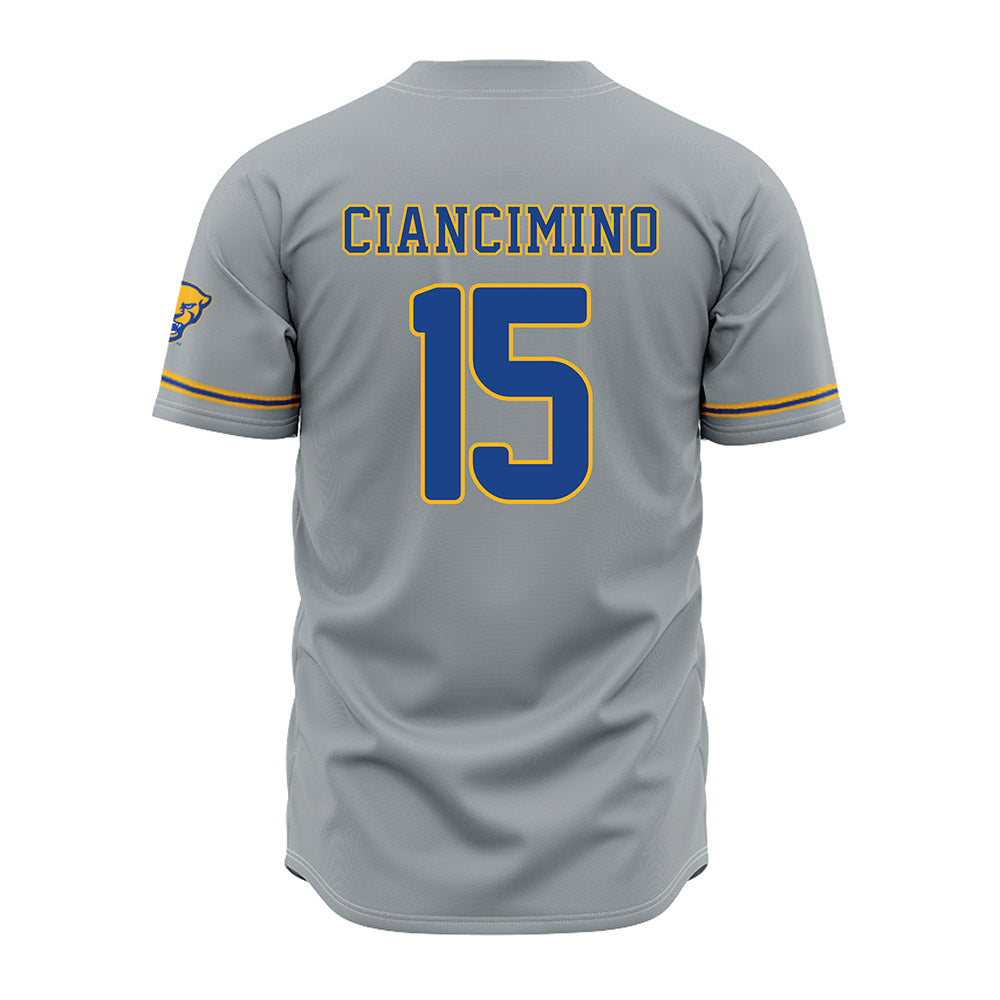 Pittsburgh - NCAA Baseball : joey ciancimino - Grey Jersey-1