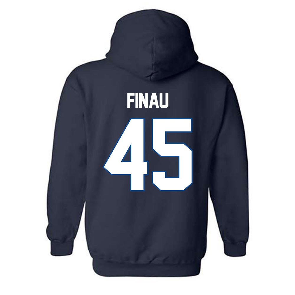 BYU - NCAA Football : Lucky Finau - Classic Shersey Hooded Sweatshirt-1