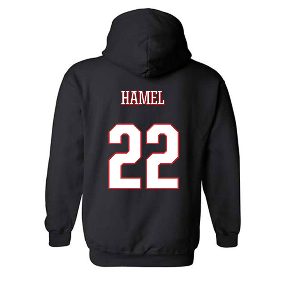 UConn - NCAA Men's Soccer : Johan Hamel - Classic Shersey Hooded Sweatshirt-1