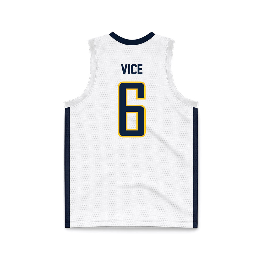 Murray State - NCAA Men's Basketball : brock vice - White Basketball Jersey-1