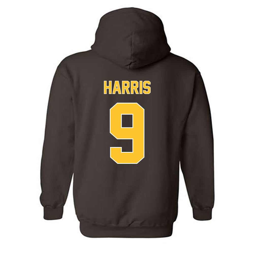 Wyoming - NCAA Men's Basketball : Jared Harris - Classic Shersey Hooded Sweatshirt-1