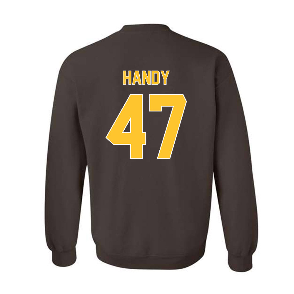 Wyoming - NCAA Football : Jason Handy - Classic Shersey Crewneck Sweatshirt-1