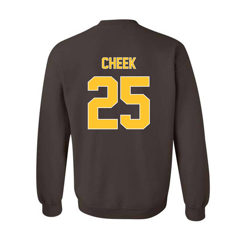 Wyoming - NCAA Football : Brooklyn Cheek - Classic Shersey Crewneck Sweatshirt-1