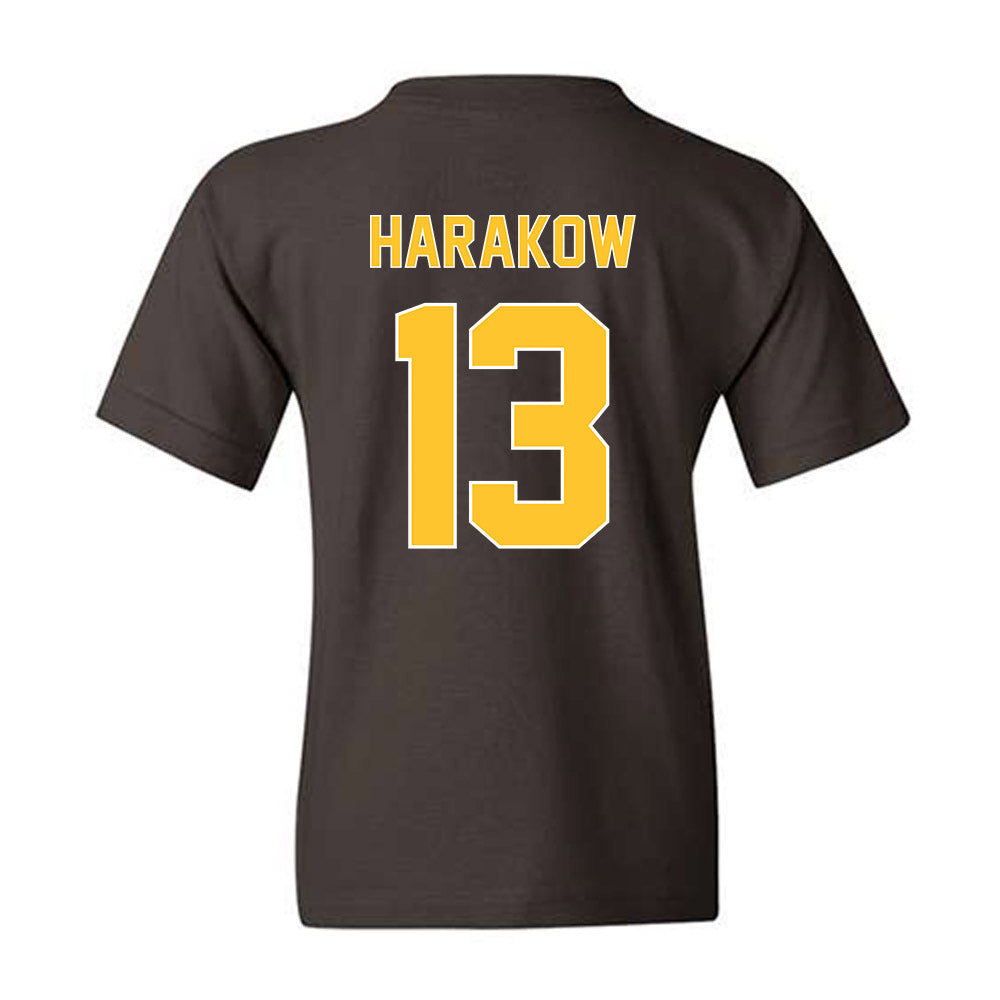 Wyoming - NCAA Men's Basketball : Adam Harakow - Classic Shersey Youth T-Shirt-1