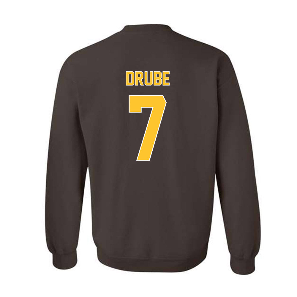Wyoming - NCAA Football : Mason Drube - Classic Shersey Crewneck Sweatshirt-1