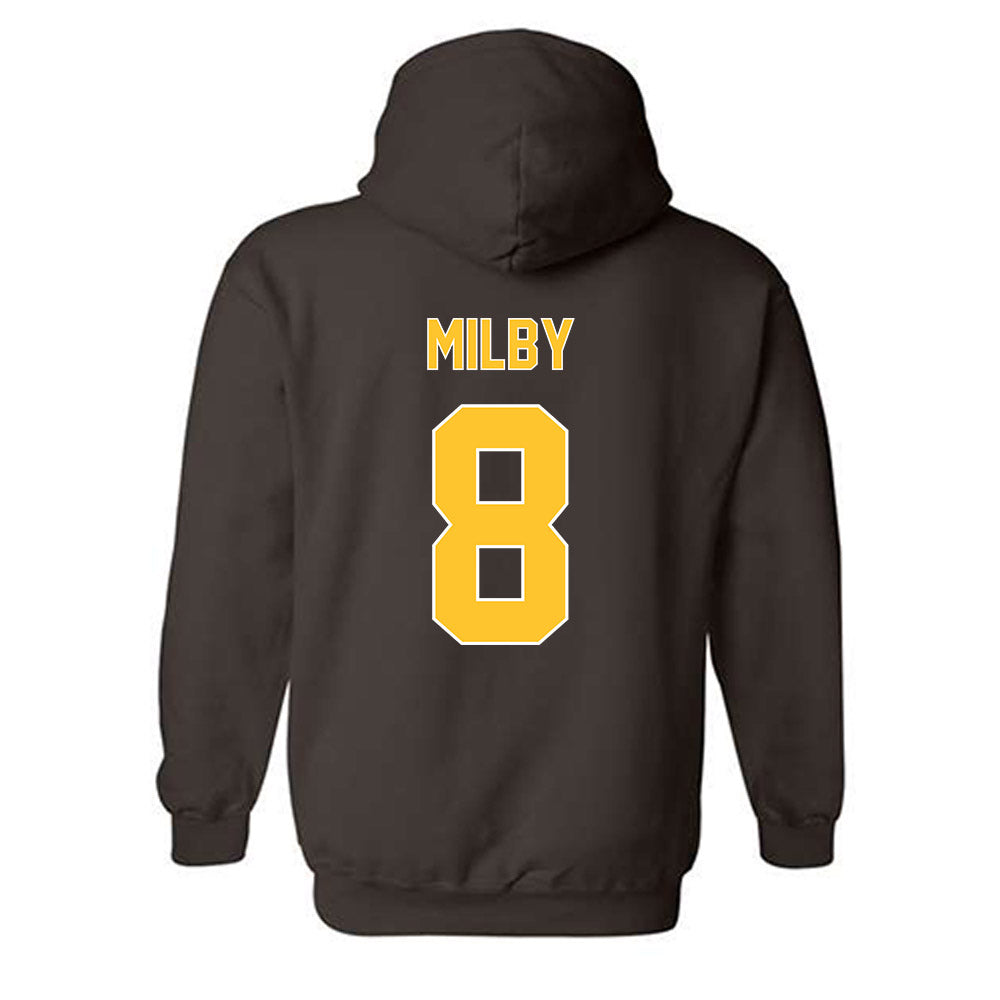 Wyoming - NCAA Women's Volleyball : Abigail Milby - Classic Shersey Hooded Sweatshirt-1
