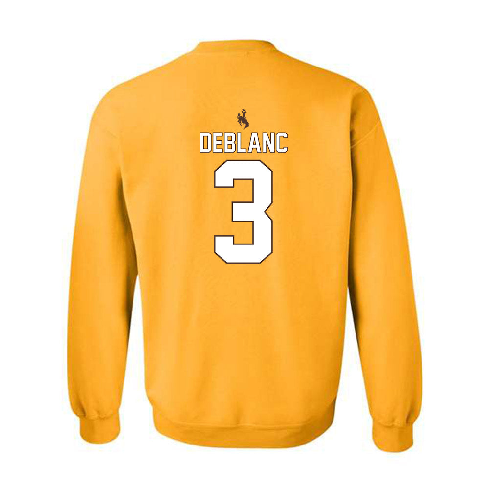 Wyoming - NCAA Football : Deion DeBlanc - Crewneck Sweatshirt-1