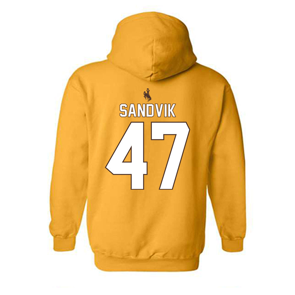 Wyoming - NCAA Football : Erik Sandvik - Hooded Sweatshirt