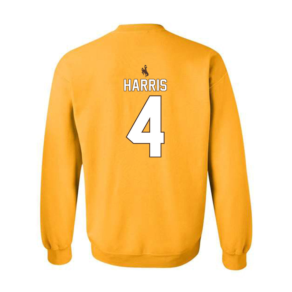 Wyoming - NCAA Football : Damashja Harris - Crewneck Sweatshirt-1
