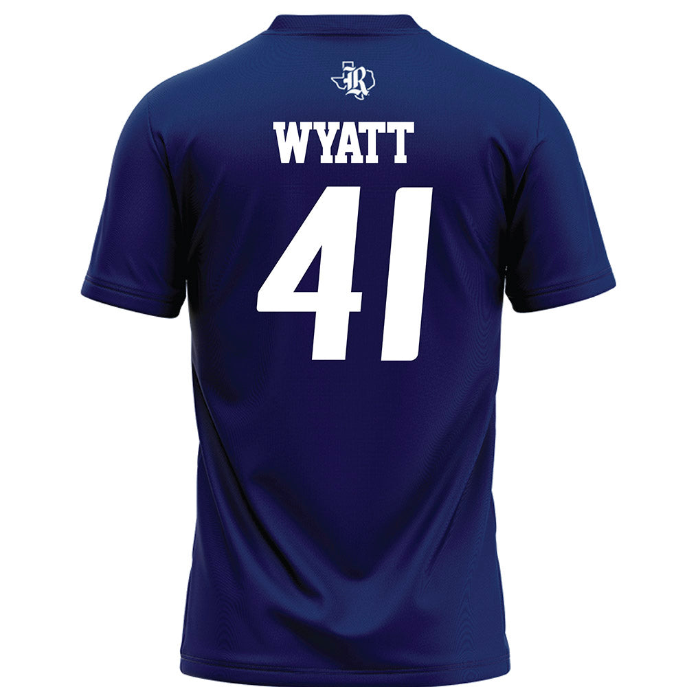 Rice - NCAA Football : Plae Wyatt - Navy Blue Football Jersey-1
