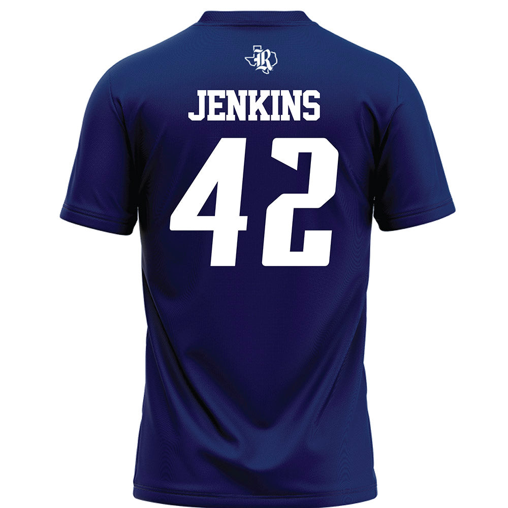 Rice - NCAA Football : DeReyon Jenkins - Navy Blue Football Jersey-1