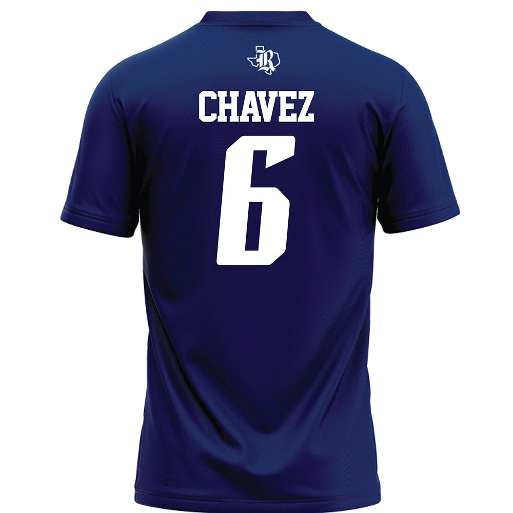 Rice - NCAA Football : Jo Chavez - Navy Blue Football Jersey-1