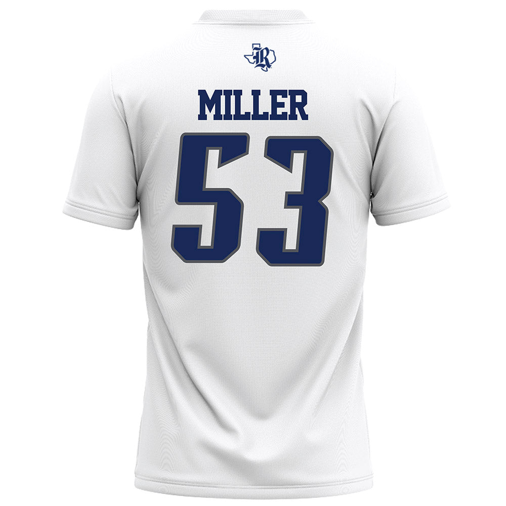 Rice - NCAA Football : Luke Miller - White Football Jersey-1