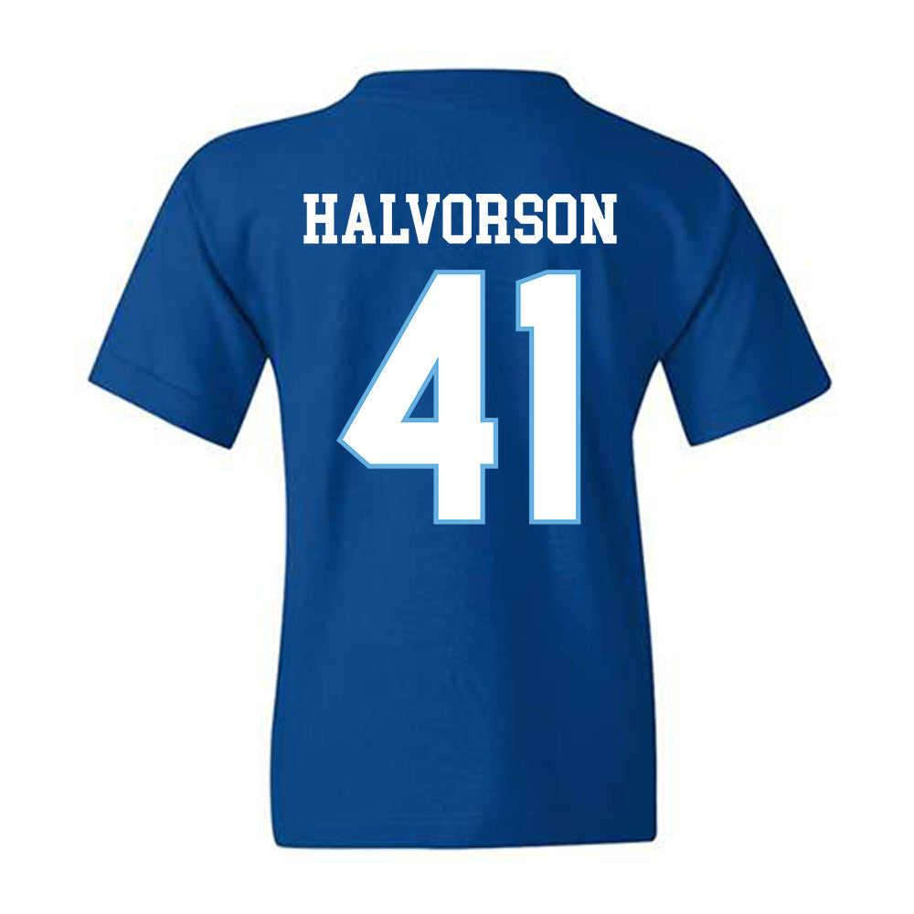 Drake - NCAA Football : Spencer Halvorson - Classic Shersey Youth T-Shirt-1