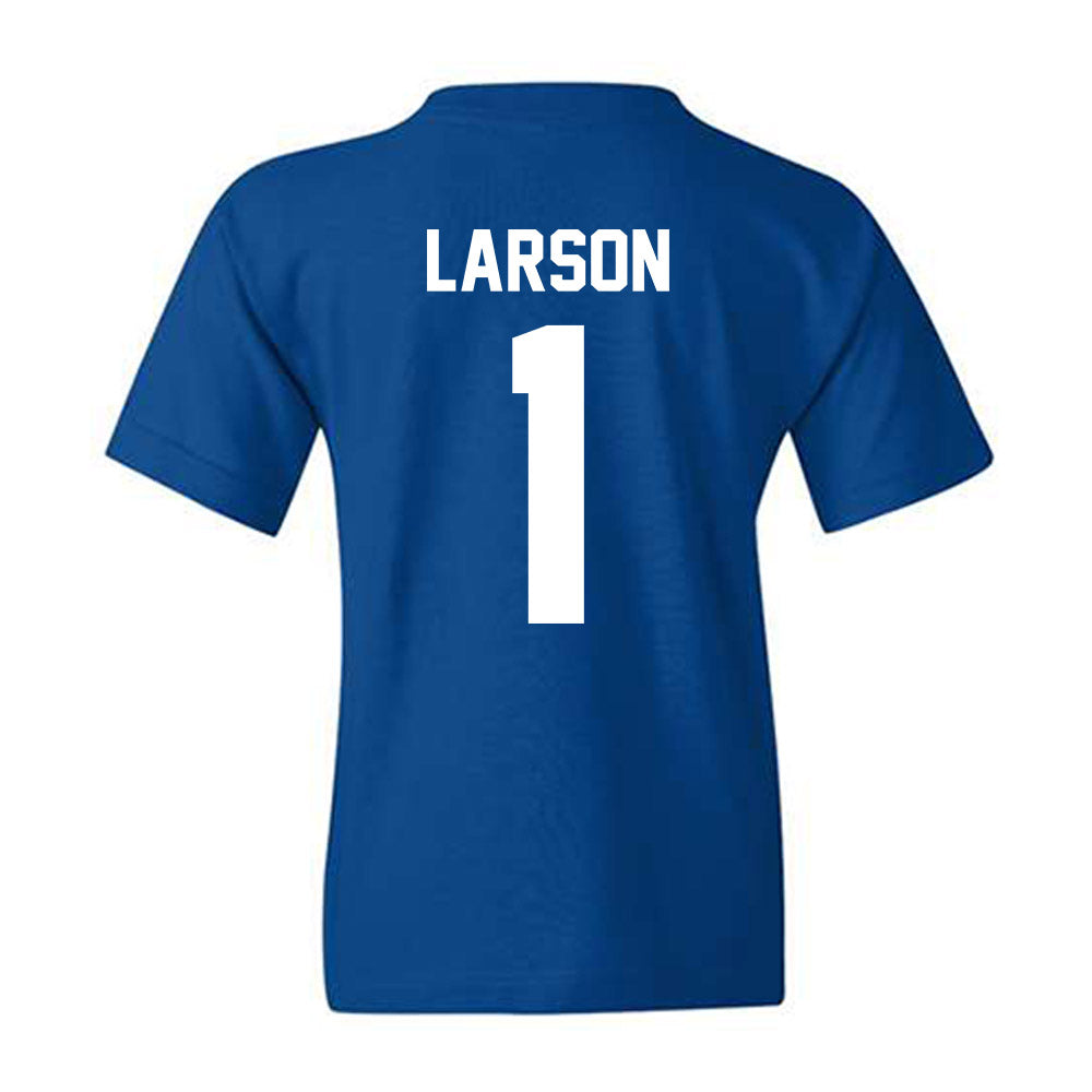 Drake - NCAA Men's Basketball : Owen Larson - Classic Shersey Youth T-Shirt-1