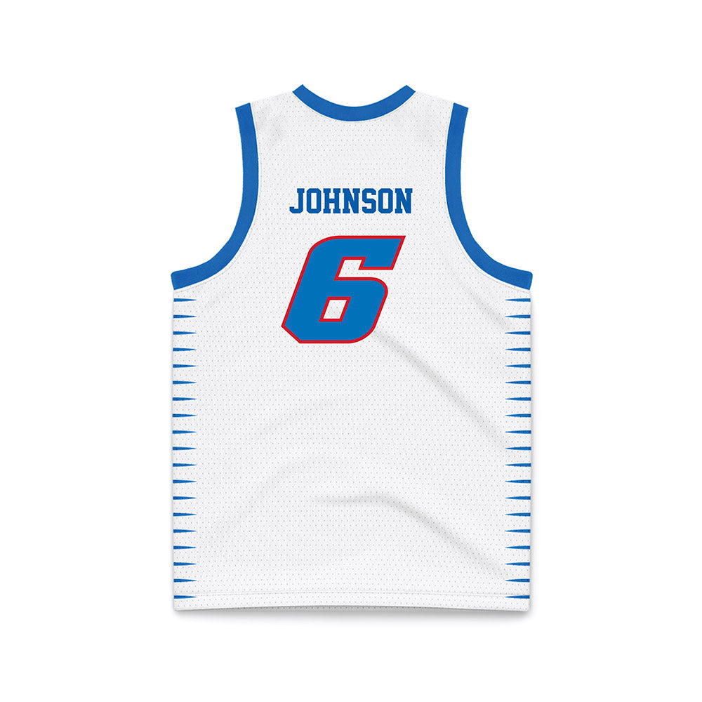 DePaul - NCAA Men's Basketball : Jonas Johnson - White Basketball Jersey-1