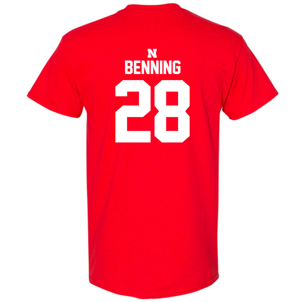Nebraska - NCAA Football : Caleb Benning - Classic Shersey T-Shirt-1