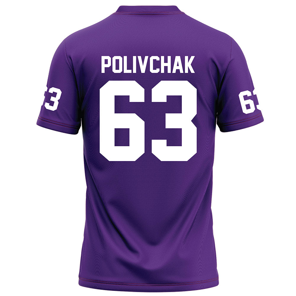 Furman - NCAA Football : Chase Polivchak - Purple Football Jersey-1