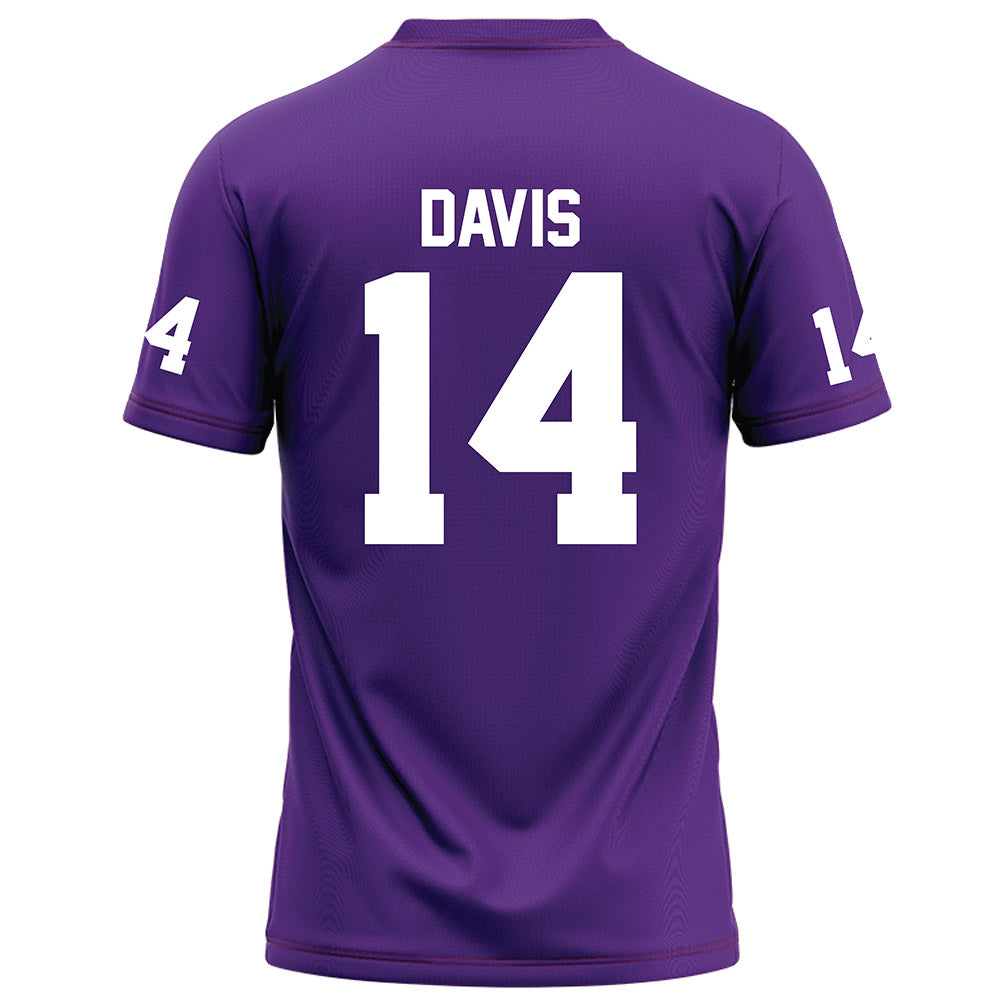 Furman - NCAA Football : Isaiah Davis - Purple Football Jersey-1