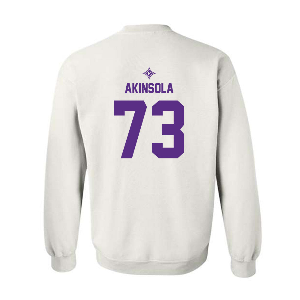 Furman - NCAA Football : Noah Akinsola - Sports Shersey Crewneck Sweatshirt-1