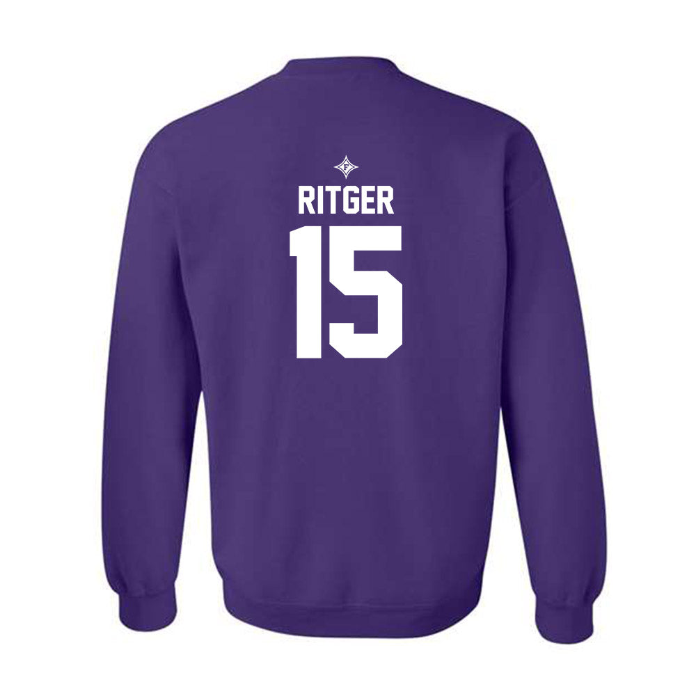 Furman - NCAA Men's Basketball : Owen Ritger - Fashion Shersey Crewneck Sweatshirt-1