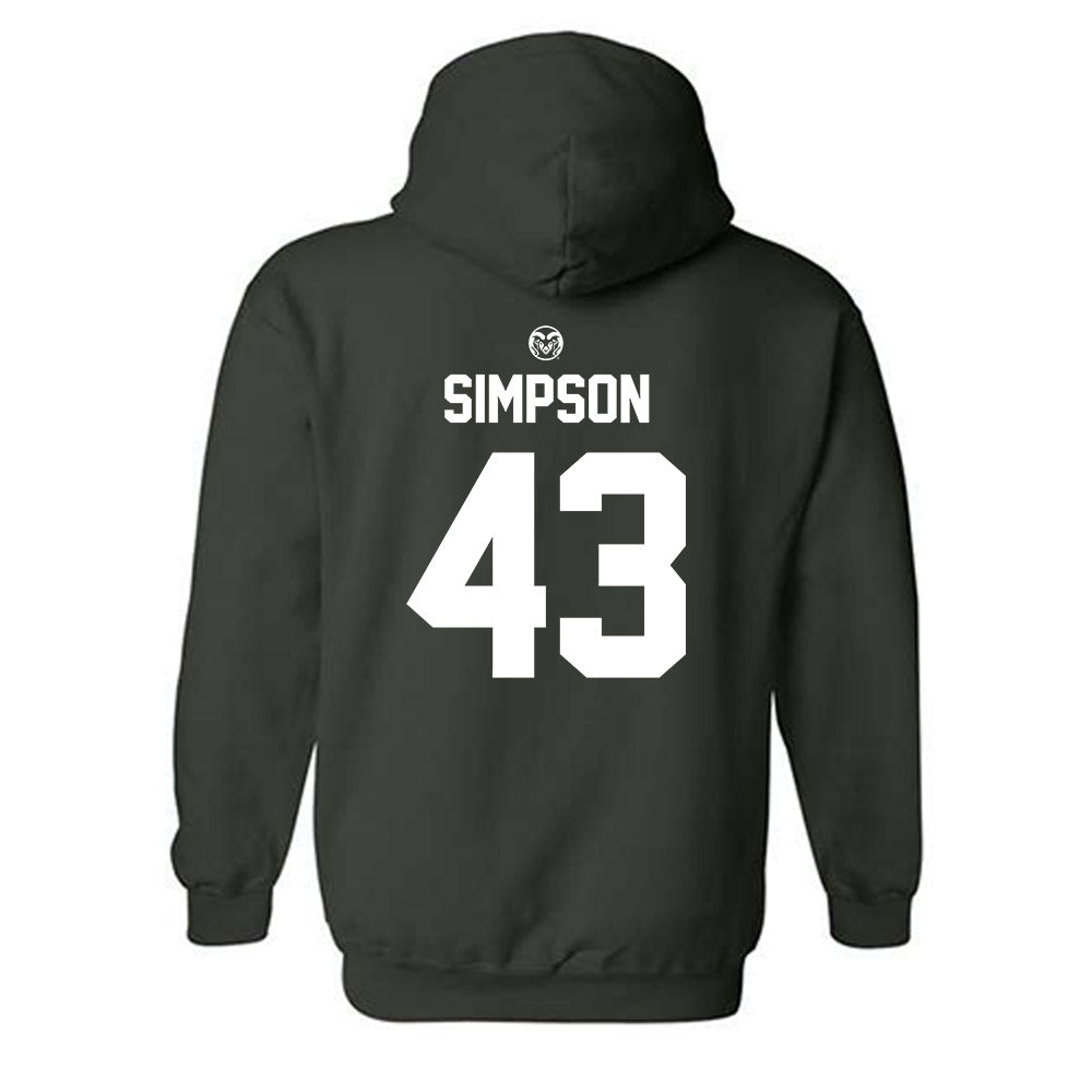 Colorado State - NCAA Women's Volleyball : Riley Simpson - Hooded Sweatshirt-1