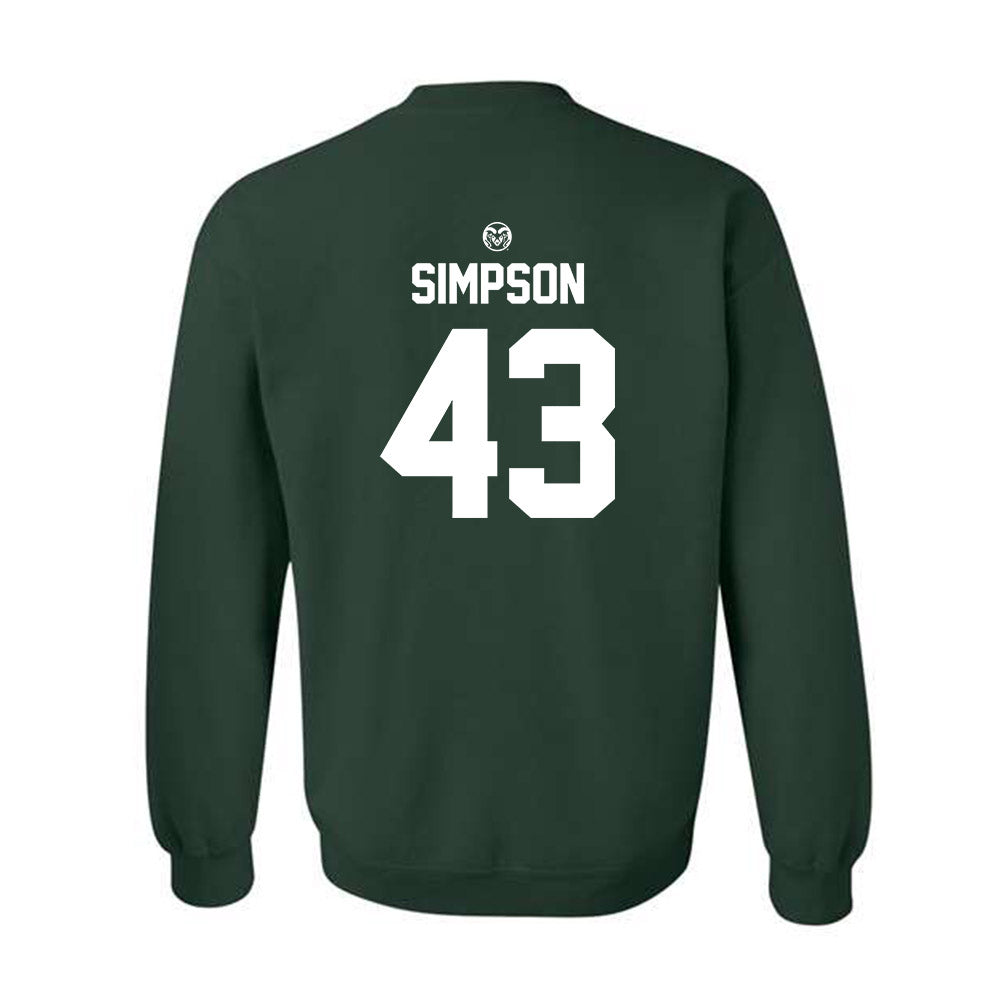 Colorado State - NCAA Women's Volleyball : Riley Simpson - Crewneck Sweatshirt-1