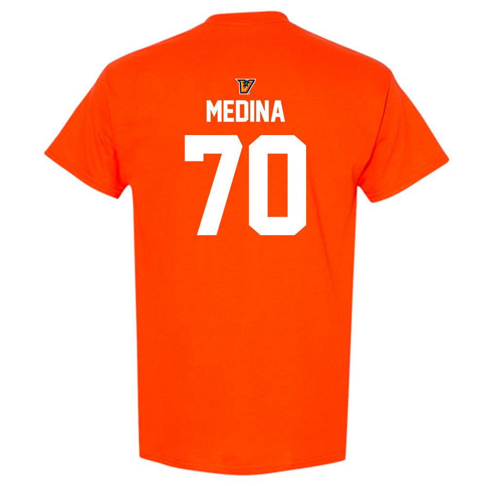 UTRGV - NCAA Football : Frank Medina - Classic Shersey T-Shirt-1