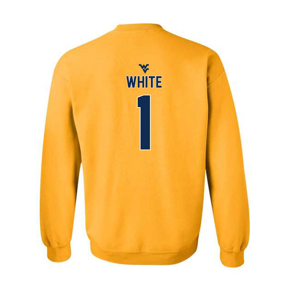 West Virginia - NCAA Football : Jahiem White - Classic Shersey Crewneck Sweatshirt-1