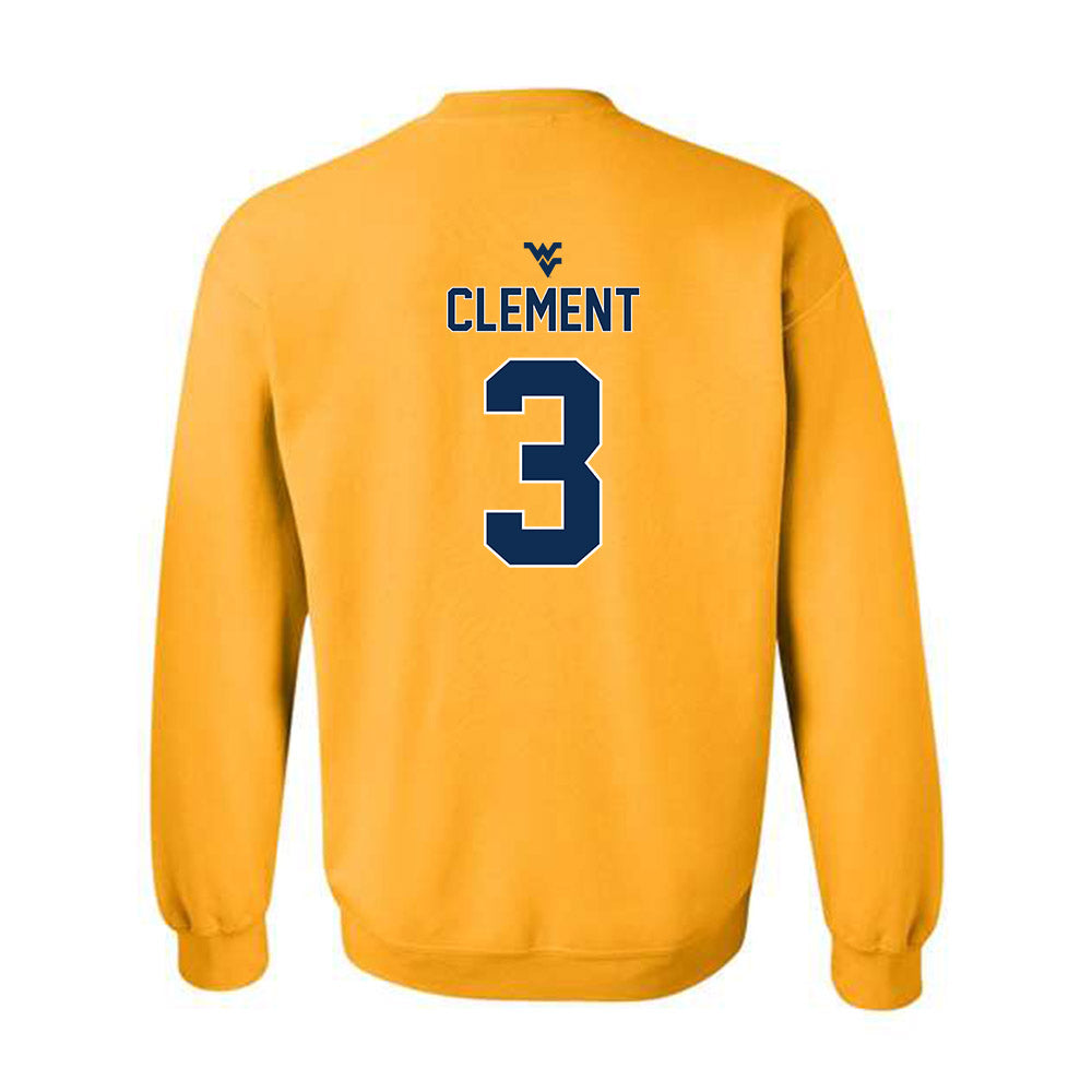 West Virginia - NCAA Football : Hudson Clement - Classic Shersey Crewneck Sweatshirt-1