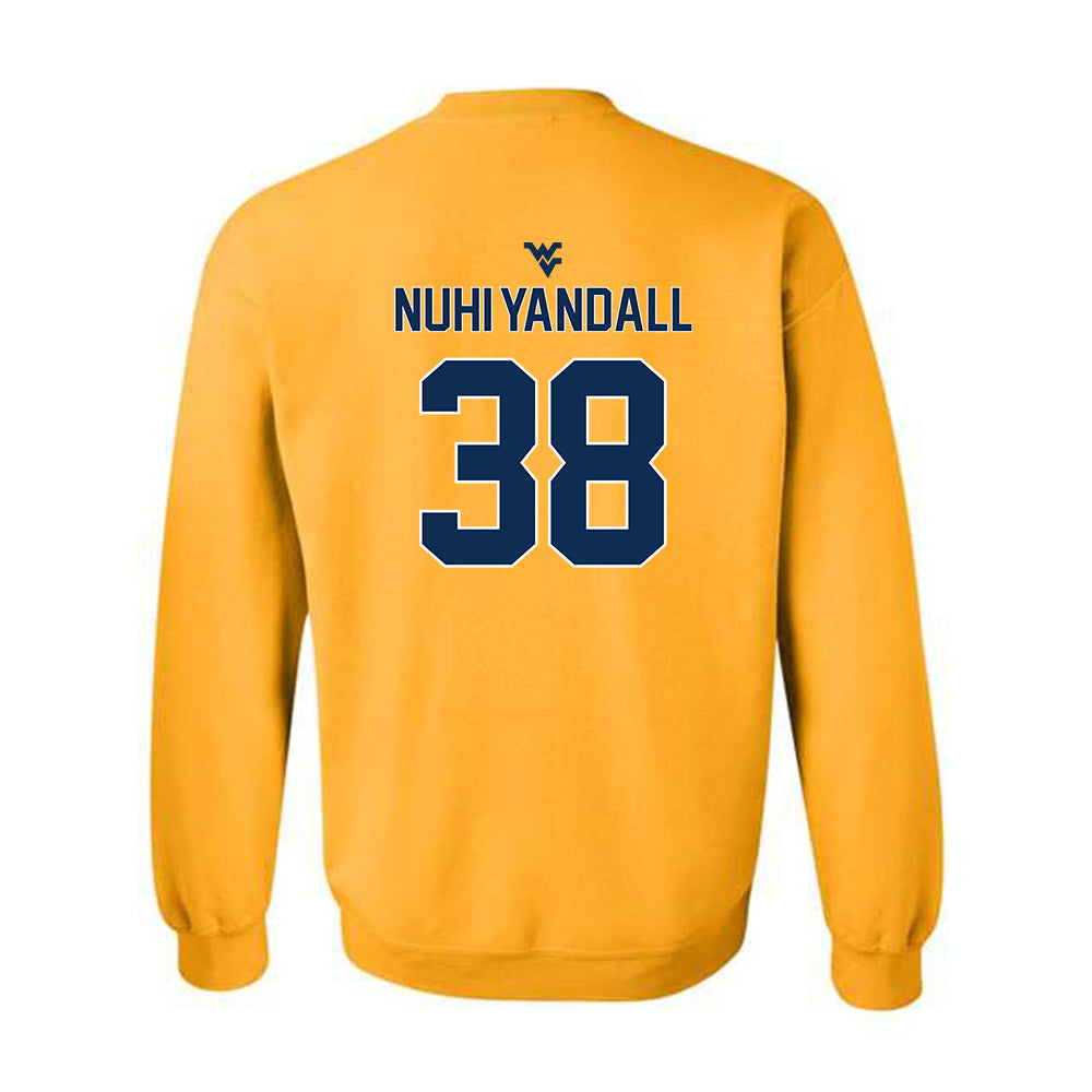 West Virginia - NCAA Football : Caleb Nuhi-Yandall - Classic Shersey Crewneck Sweatshirt-1