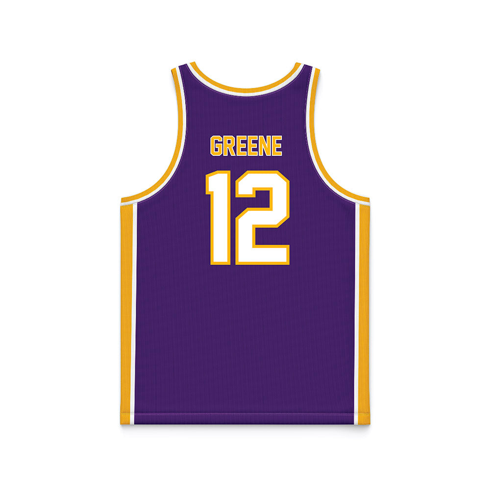 Northern Iowa - NCAA Women's Basketball : Anna Greene - Purple Basketball Jersey-1