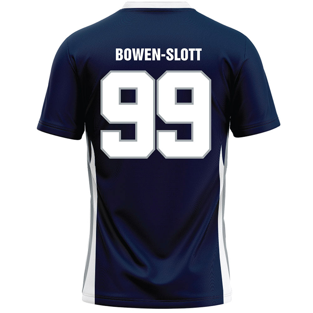 Monmouth - NCAA Men's Lacrosse : Gabe Bowen-Slott - Blue Lacrosse Jersey-1