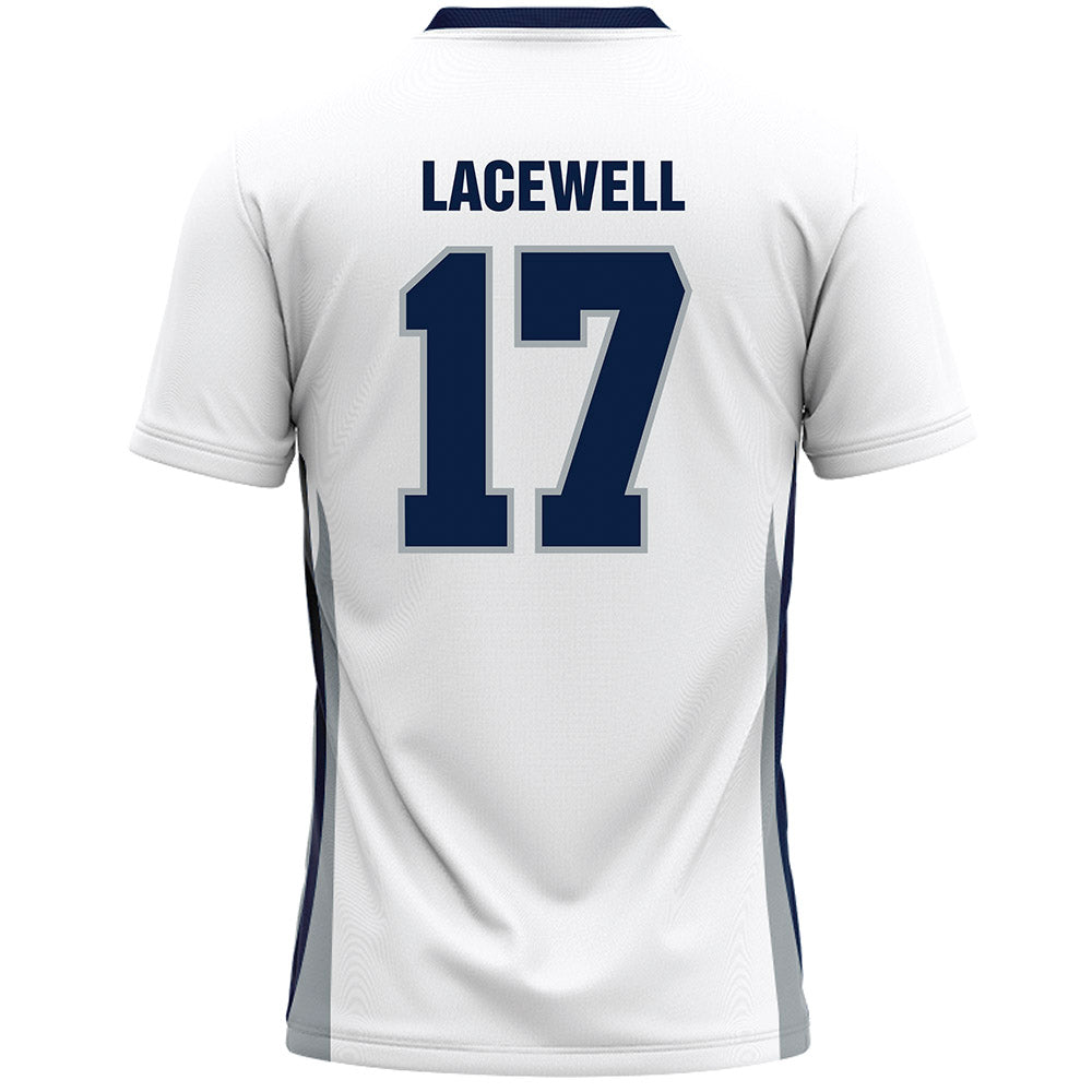Monmouth - NCAA Men's Lacrosse : Terrence Lacewell - White Lacrosse Jersey-1